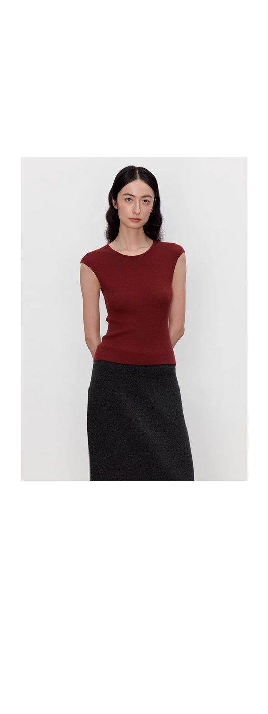 Cashmere jersey top